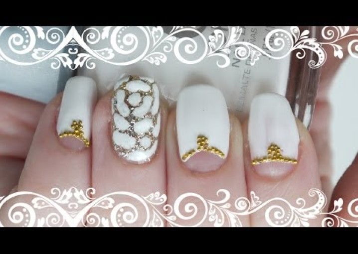 Нежный маникюр с розой / Wedding nail art with roses