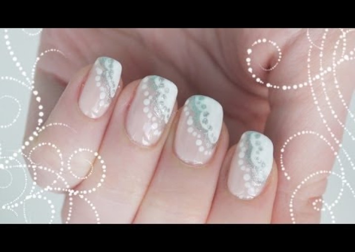 Свадебный маникюр с серебром / Wedding silver nail art tutorial