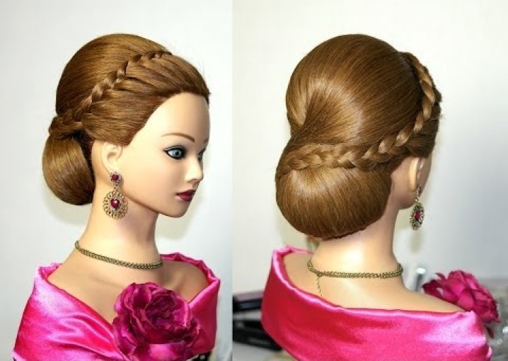 Hairstyles for long hair, wedding updo. Свадебная прическа для длинных волос.