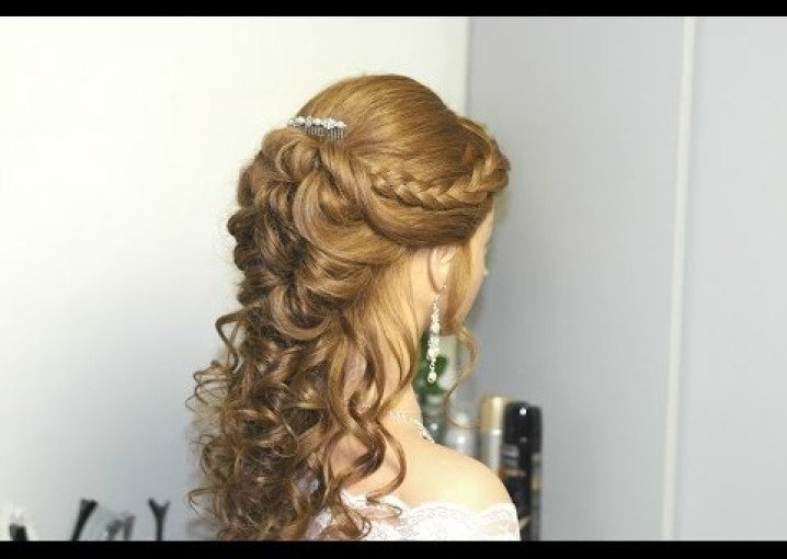 Prom, bridal hairstyles for long hair. Прическа на выпускной, свадебная прическа.