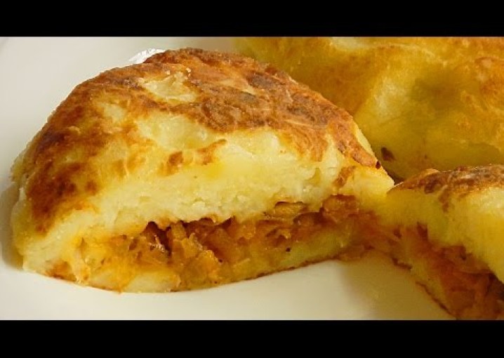 Нежные Картофельные Зразы с Капустой кулинарный видео рецепт