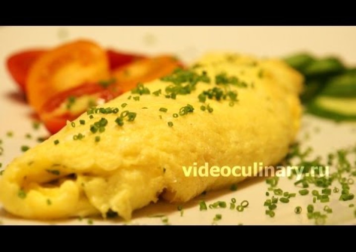 Рецепт - Омлет с сыром и зеленью от http://videoculinary.ru