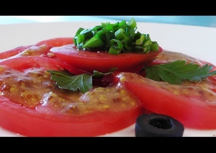 Салат из помидор с горчицей видео рецепт