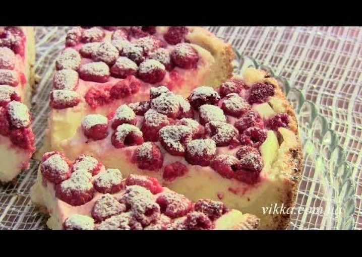 Творожный пирог с малиной Простой рецепт от  VIKKAvideo