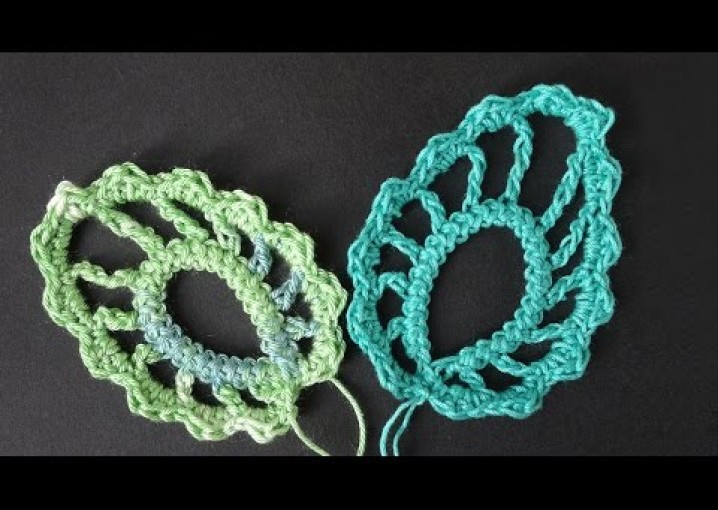 Crochet leaf Ирландские листики Вязание крючком  урок 344