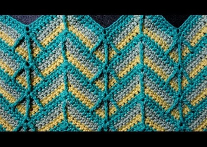 Crochet Zigzag Узор зигзаг Вязание крючком 24