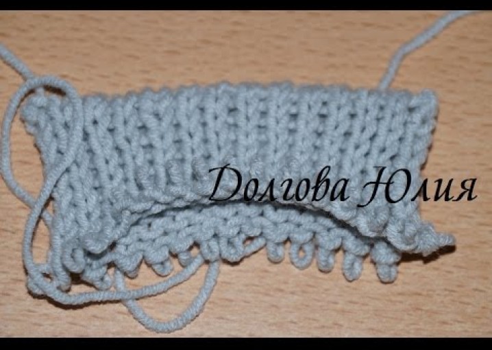 Вязание спицами. Двойная полая резинка  ///  Knitting for beginners. Double hollow gum