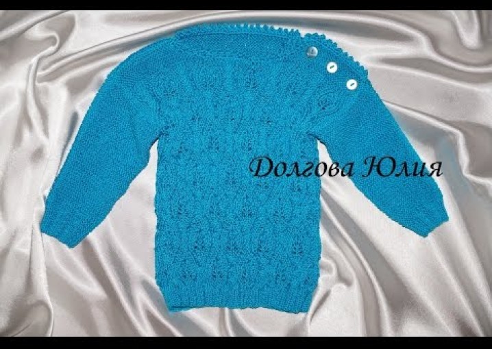 Вязание спицами. Пуловер с листиками и косами ЧАСТЬ 3 - РУКАВА /// Knitting. Pullover