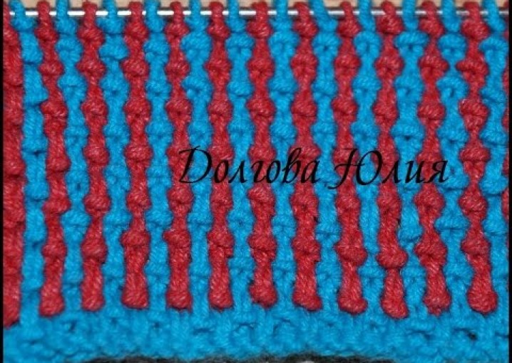 Вязание спицами. Тканая рисовая вязка  ///   Knitting for beginners. Woven rice breeding