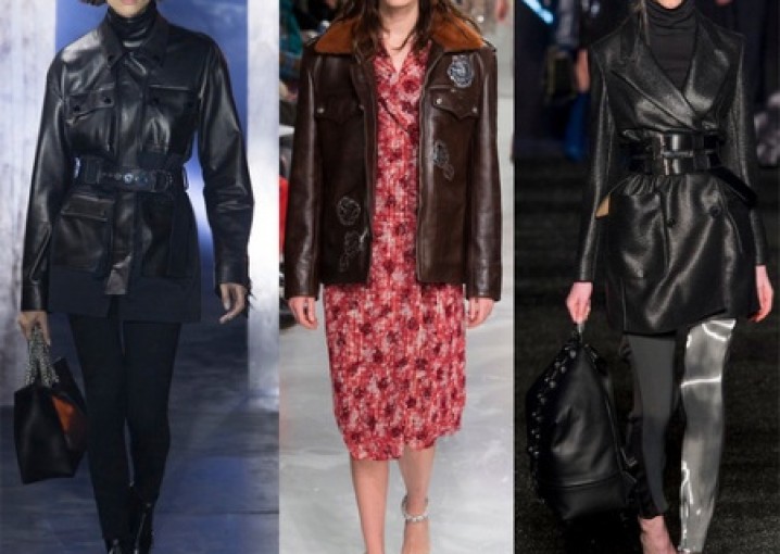 Модные женские кожаные куртки осень 2018