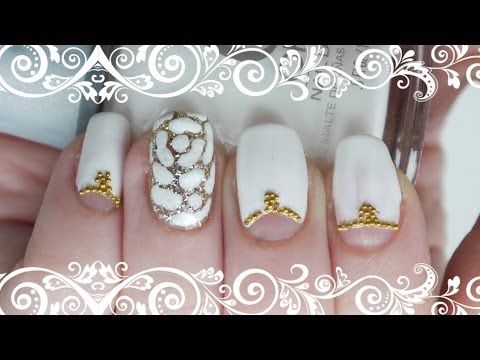 Нежный маникюр с розой / Wedding nail art with roses Нежный маникюр с розой / Wedding nail art with roses