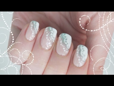 Свадебный маникюр с серебром / Wedding silver nail art tutorial