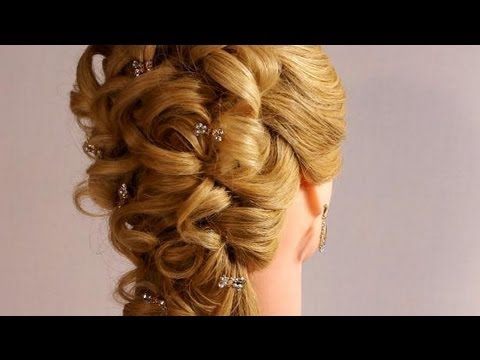 Прическа на выпускной, свадебная прическа. Wedding prom hairstyle for long hair Прическа на выпускной, свадебная прическа. Wedding prom hairstyle for long hair