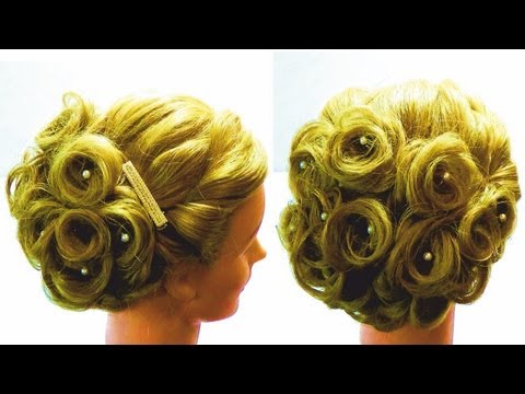 Свадебная прическа.Свадебная прическа на средние волосы.Wedding hairstyle for medium hair Свадебная прическа.Свадебная прическа на средние волосы.Wedding hairstyle for medium hair