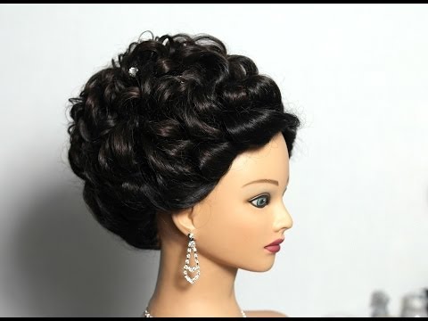 Вечерняя прическа на длинные волосы. Wedding prom hairstyle tutorial