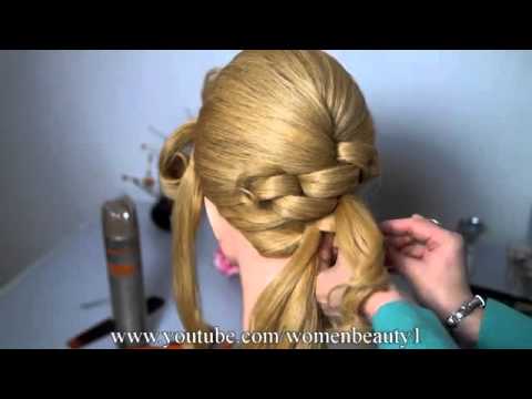 Вечерняя, свадебная прическа на длинные волосы. Wedding prom hairstyle for long hair Вечерняя, свадебная прическа на длинные волосы. Wedding prom hairstyle for long hair