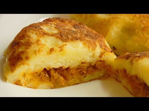 Нежные Картофельные Зразы с Капустой кулинарный видео рецепт