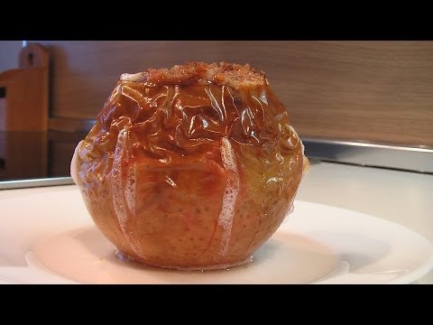 Печеные яблоки с вареньем видео рецепт