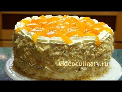 Рецепт - Бисквитный торт Абрикос от http://videoculinary.ru Бабушка Эмма