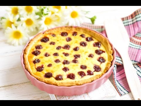 Рецепт творожного пирога с вишневой начинкой!