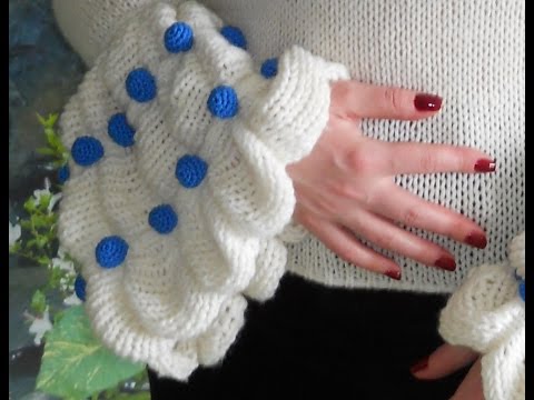 9 Вязание крючком шишечек - Crochet cones - джемпер королевский