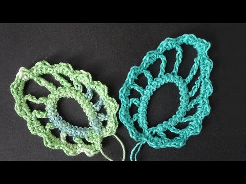 Crochet leaf Ирландские листики Вязание крючком  урок 344