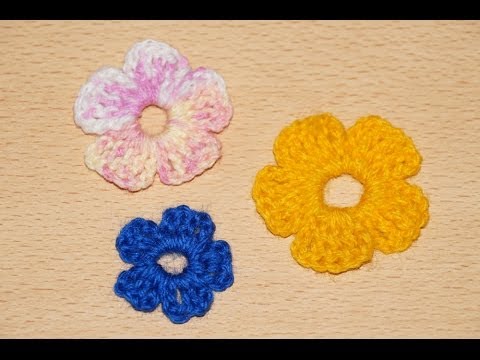 Схема вязания крючком простые цветы 1 / /  Scheme simple crochet flowers 1