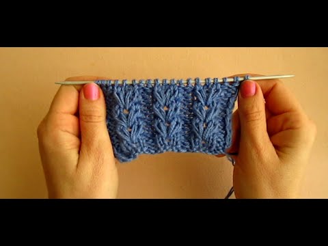 УЗОР КОЛОСОК! ВЯЗАНИЕ СПИЦАМИ! Вязание для начинающих.Красивый узор.Knitting
