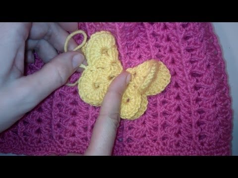 Вязание крючком Бабочка Видео How to crochet butterfly