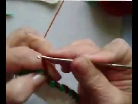Вязание крючком: двухцветная перекрученная кайма