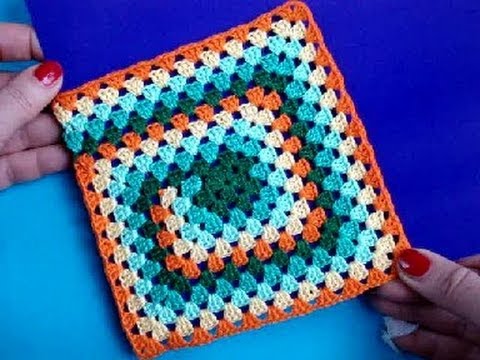 Вязание крючком Урок 252 Бабушкин квадрат Crochet granny square