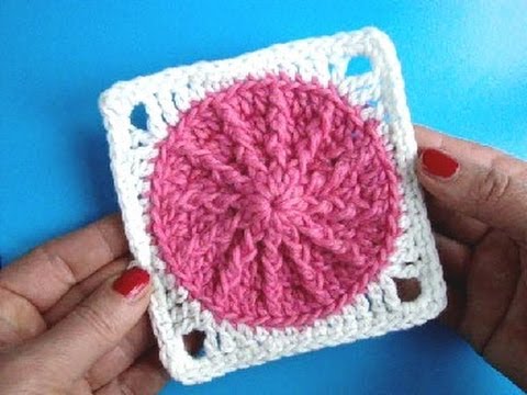 Вязание крючком Урок257 Квадратный мотив Crochet square