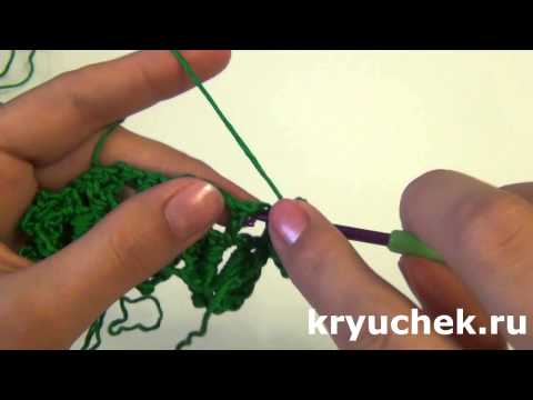 Вязание крючком узора Чешуя (Crochet pattern scales)
