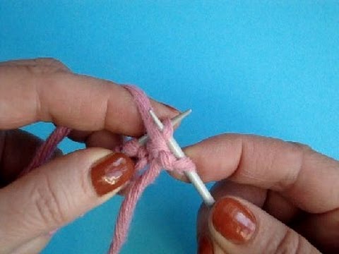 Вязание на спицах Изнаночная петля Континентальный метод Урок34 Knitting basics