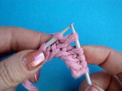 Вязание на спицах Урок32 Скрещенная лицевая петля Knitting lesson for beginners