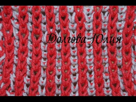 Вязание спицами. Двухцветная английская  резинка  ///   Knitting. Two-way two-tone English gum