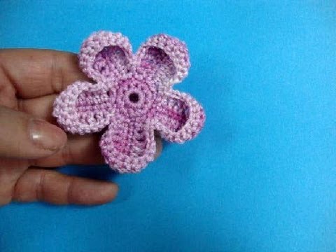 Вязаные цветы Crochet flower pattern Урок вязание крючком 56