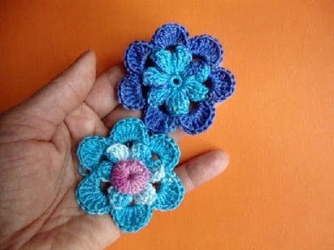 Вязаные цветы Урок 48 Crochet flower pattern Вязание крючком