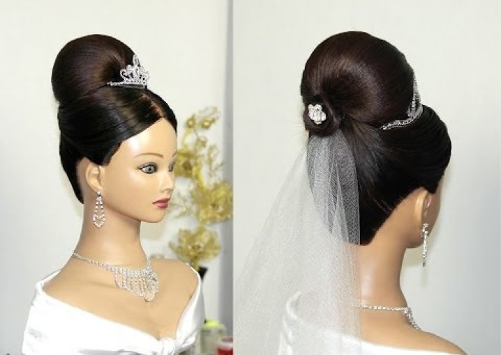 Bridal Updo. Hairstyles for long hair. Свадебная прическа на длинные волосы.