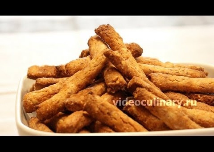 Рецепт - Печенье "Арахисовые палочки" от http://videoculinary.ru