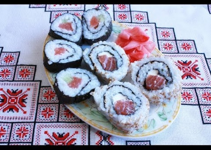 Суши дома Роллы рецепт в домашних условиях Как делать суши Суші Sushi Рис для суши Как готовить суши