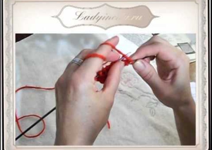 Урок вязания спицами платочная вязка