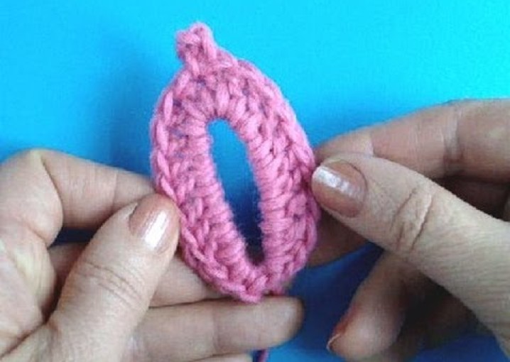 Вязание крючком Урок 259 Как вязать листик How to crochet leaf