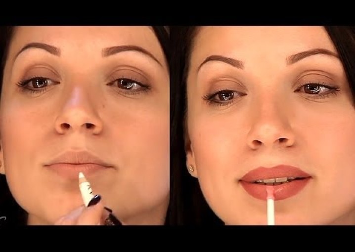 Уроки макияжа. Увеличение губ с помощью косметики. Как увеличить губы с помощью макияжа