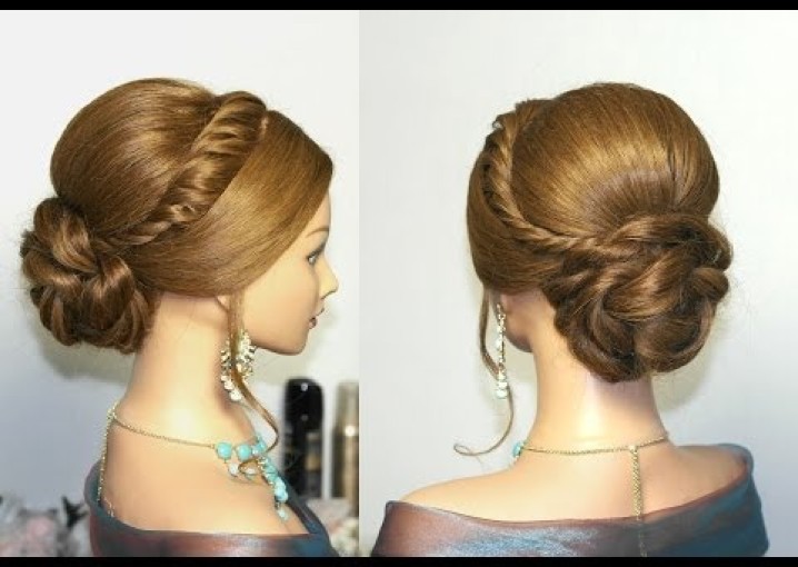 Wedding prom updo, hairstyles for long hair. Свадебная прическа, прическа на выпускной