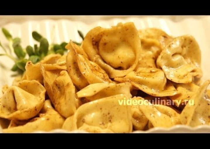 Рецепт - Тортеллини с творогом и с сыром от http://videoculinary.ru