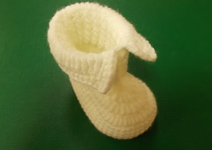 Манжет пинетки - Crochet  booties - вязание крючком