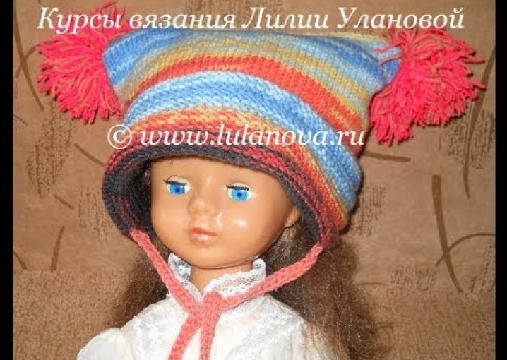 Шапка Белка - 1 часть - Knitting winter hat spokes - вязание спицами