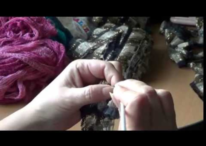 Вязание крючком из ленточной пряжи Bolero