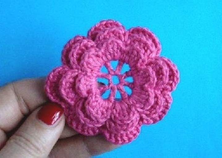 Вязаные цветы Урок 5 Ирландский цветок Crochet flower pattern